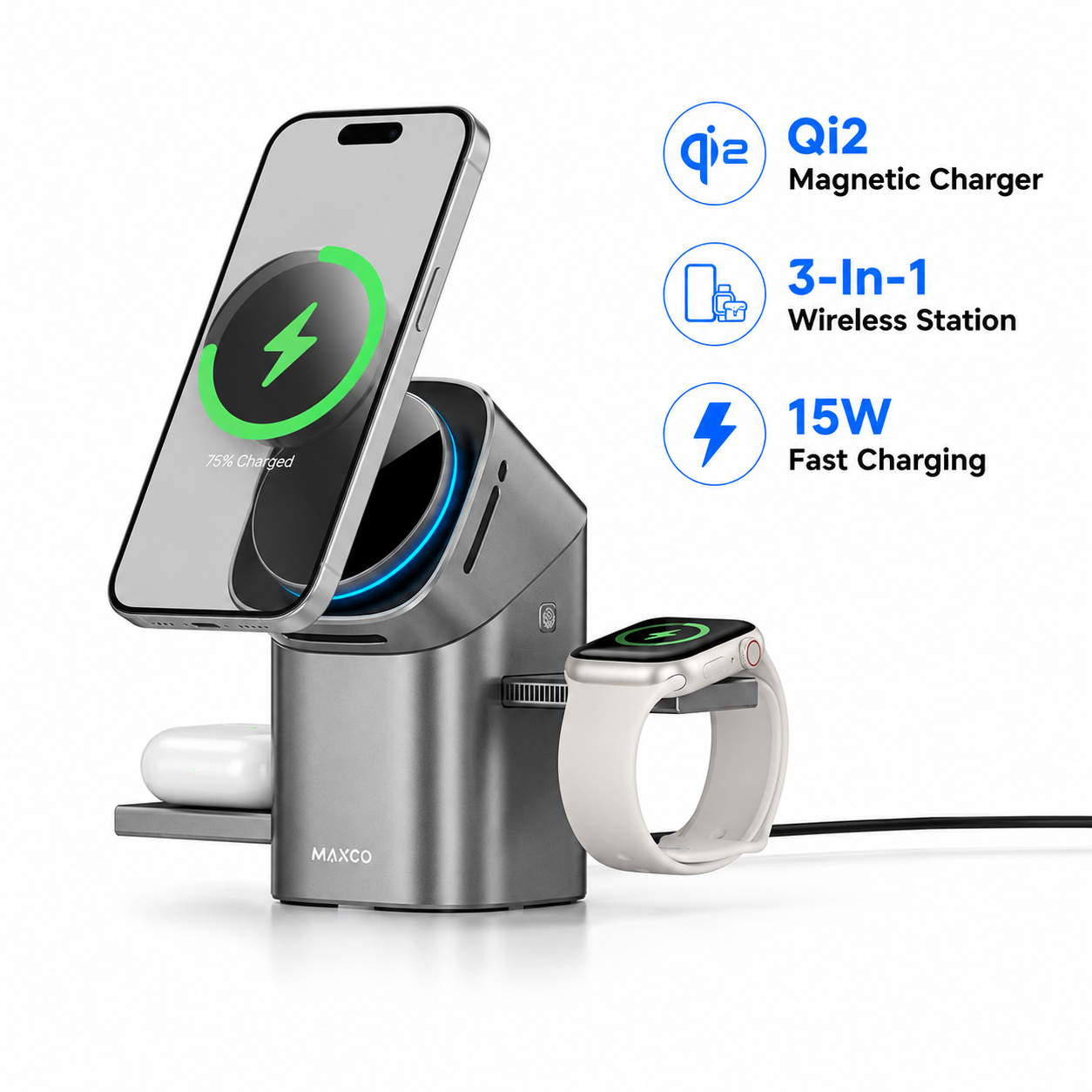 2026 Qi2 Automatic Touch Magne - Smartwatch Watches For Iphone บทวิจารณ์และราคา