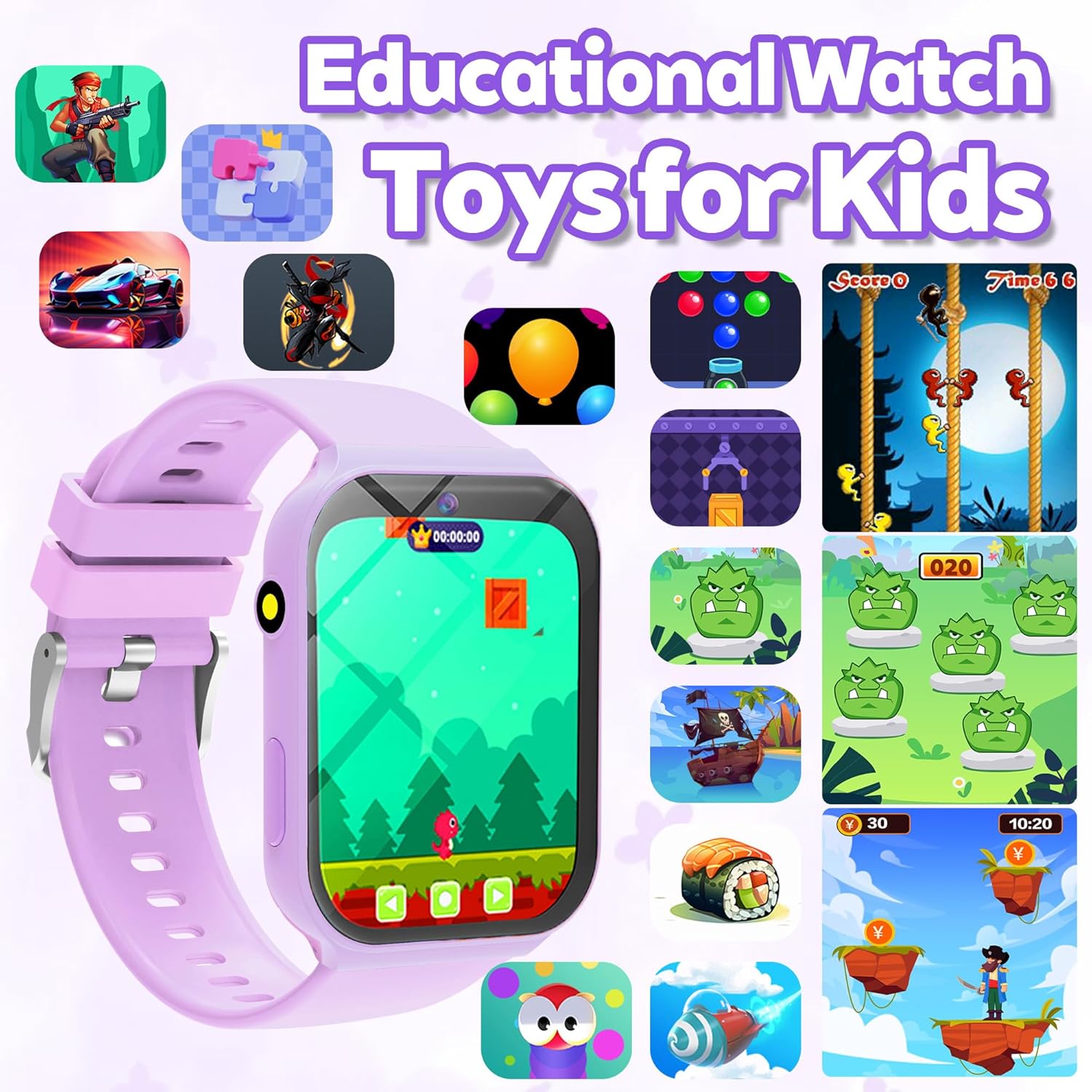 Kids Smart Watch with 18 Games - Smartwatch Digital Watches For Kid Girl บทวิจารณ์และราคา