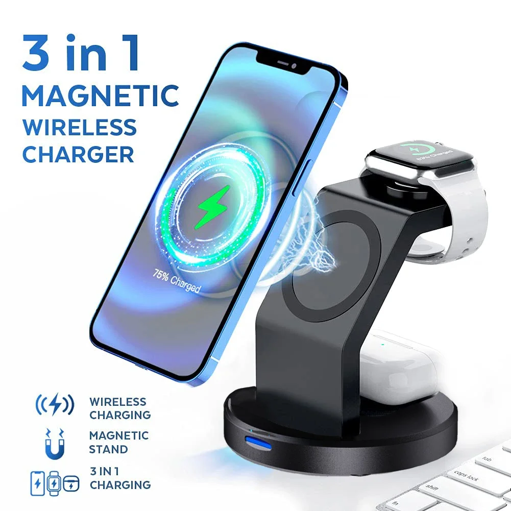 3 In 1 Magnetic Wireless Charg - Smartwatch Watches For Iphone บทวิจารณ์และราคา