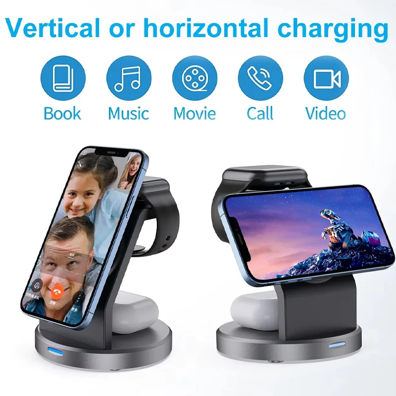 3 In 1 Magnetic Wireless Charg - Smartwatch Watches For Iphone บทวิจารณ์และราคา