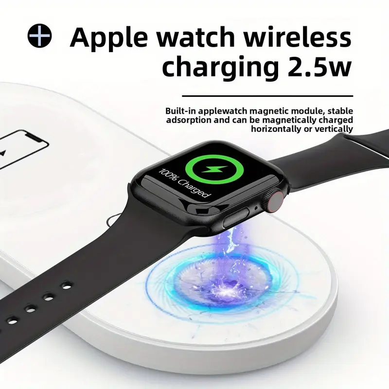 3 In 1 Dual Wireless Charger 4 - Watch Watch Xs บทวิจารณ์และราคา