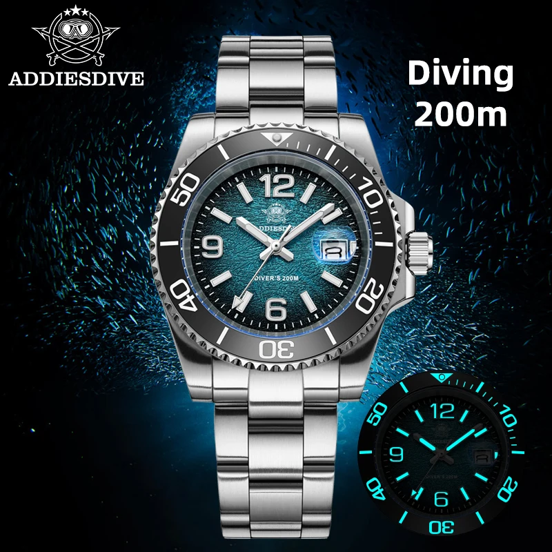 ADDIESDIVE 41mm Men Diving Wat - Waterproof Diving Watch บทวิจารณ์และราคา