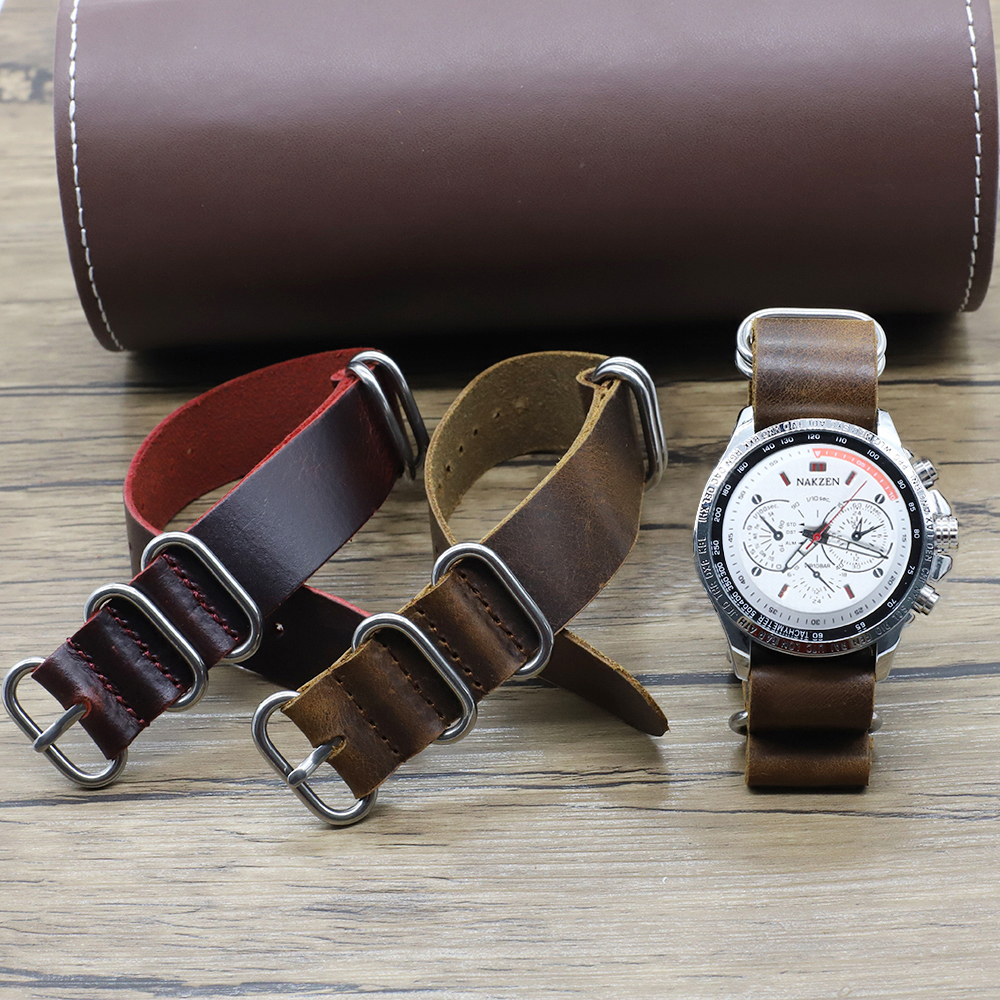Genuine Leather Watch Band 18m - Nato Strap Nylon บทวิจารณ์และราคา