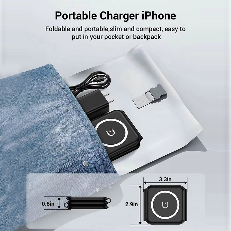 3-in-1 Magnetic Folding Wirele - Smartwatch Watches For Iphone บทวิจารณ์และราคา