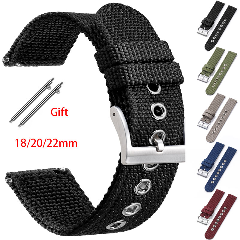 Nylon Strap 18mm 20mm 22mm Ban - Nato Strap Nylon บทวิจารณ์และราคา