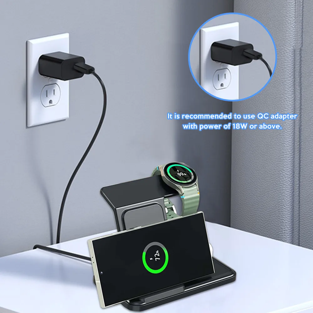 3 IN 1 Wireless Charger Statio - Smartwatch Watches For Iphone บทวิจารณ์และราคา
