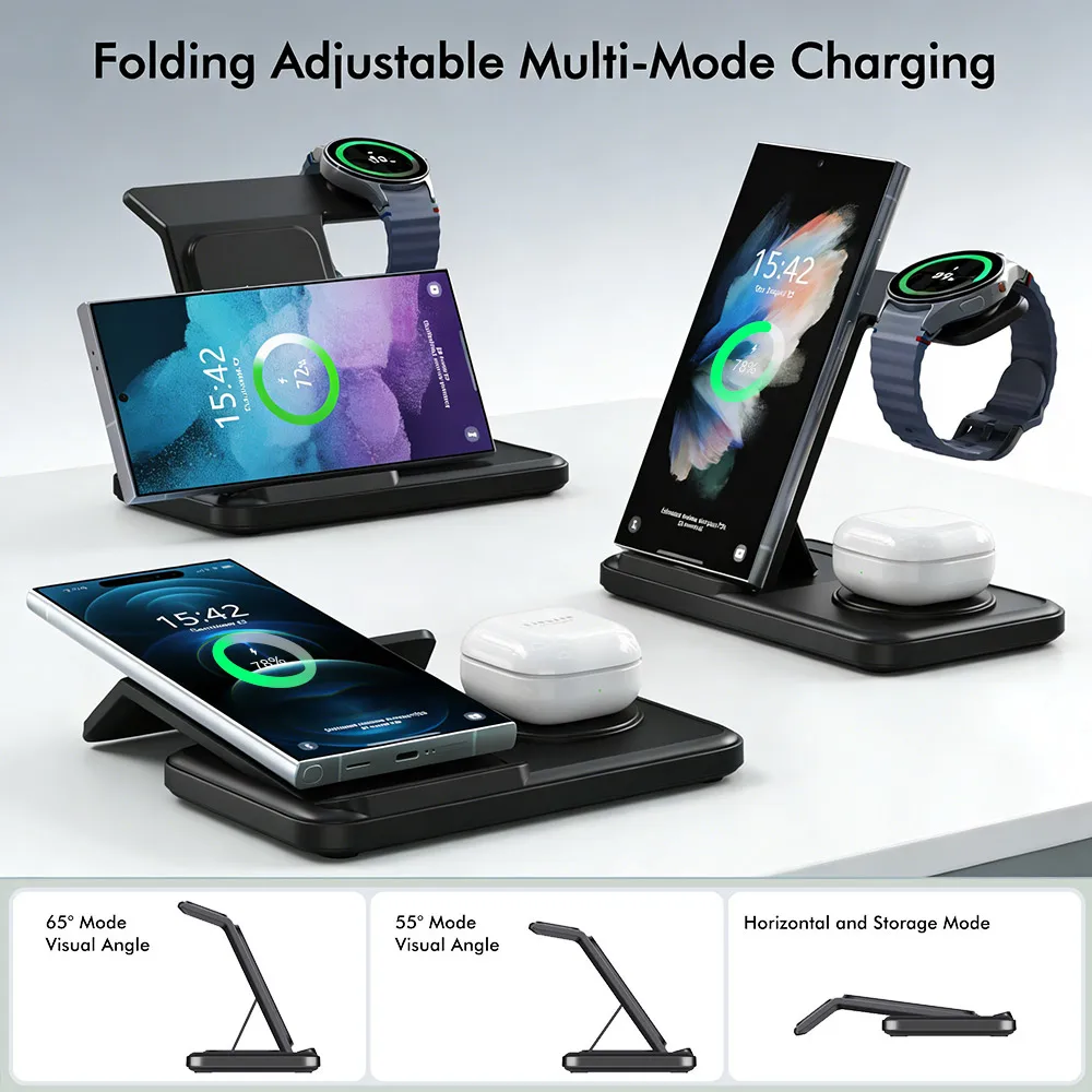 3 IN 1 Wireless Charger Statio - Smartwatch Watches For Iphone บทวิจารณ์และราคา