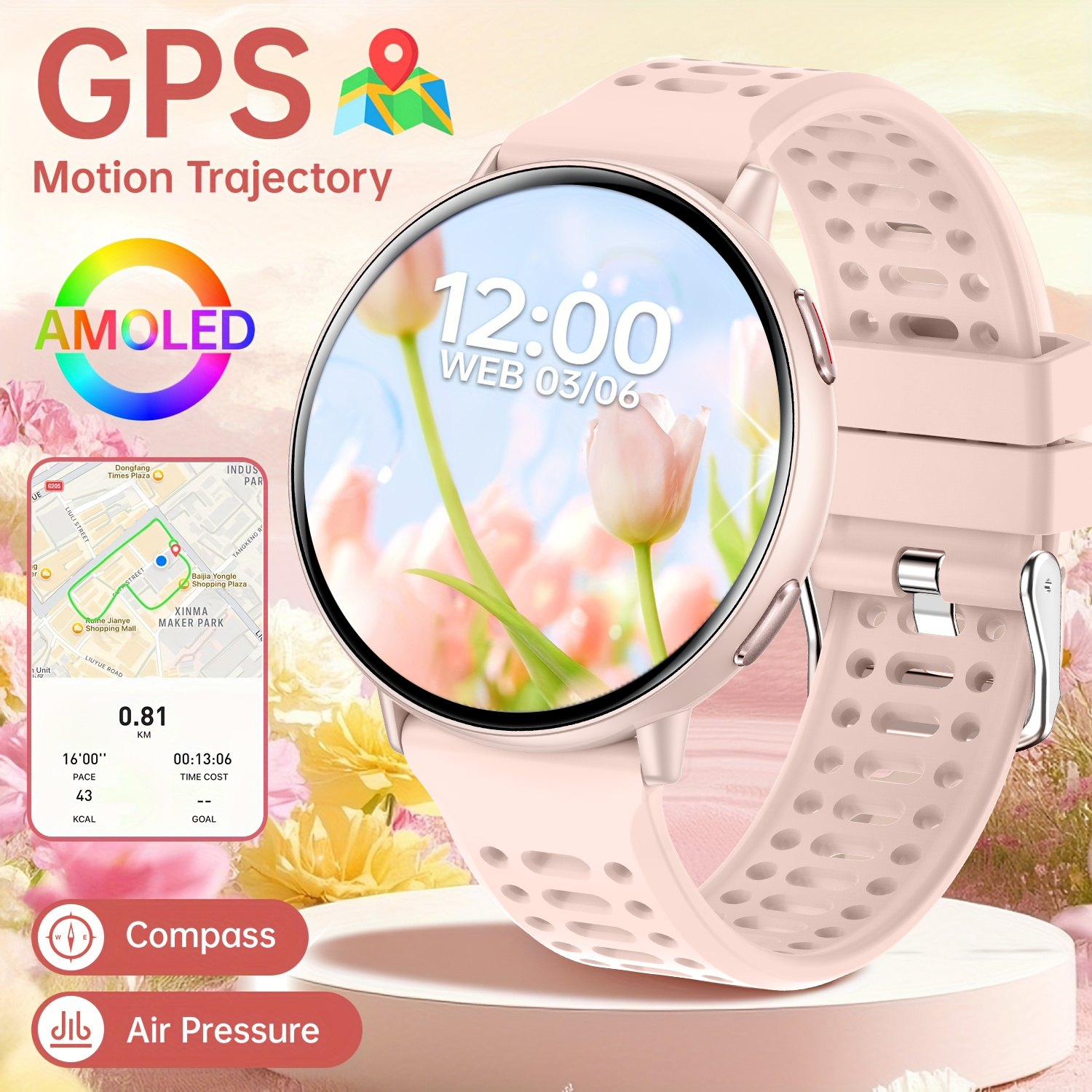 New hot GPS smartwatch 1.43 AM - Smartwatch Watches Gift For Women บทวิจารณ์และราคา
