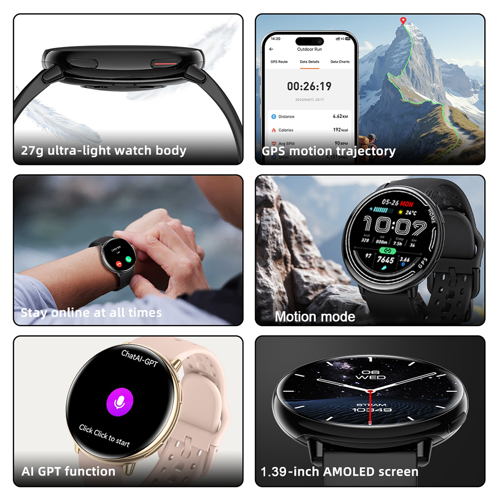 New hot GPS smartwatch 1.43 AM - Smartwatch Watches Gift For Women บทวิจารณ์และราคา