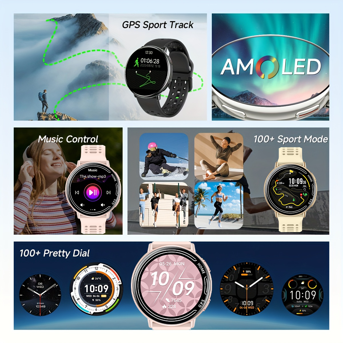 New hot GPS smartwatch 1.43 AM - Smartwatch Watches Gift For Women บทวิจารณ์และราคา