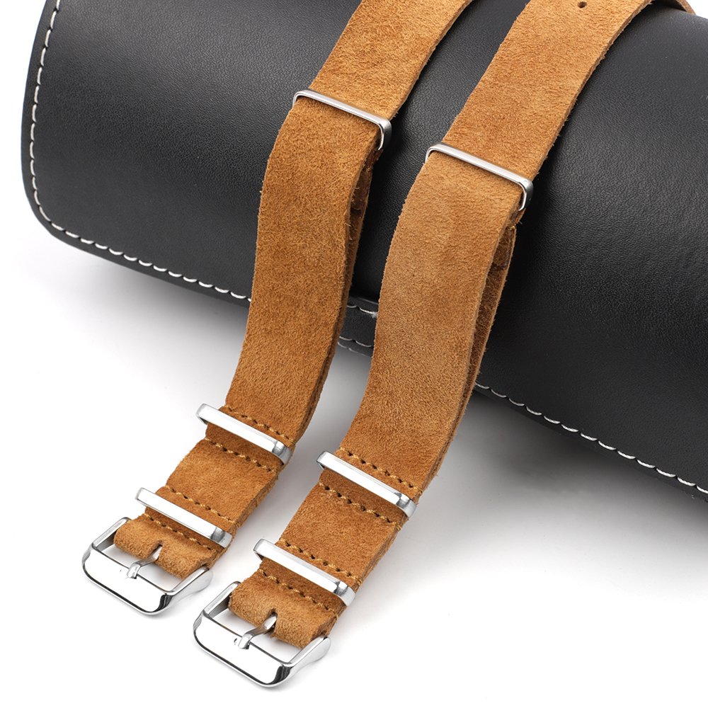 Soft Retro Suede Genuine Leath - Nato Strap Nylon บทวิจารณ์และราคา