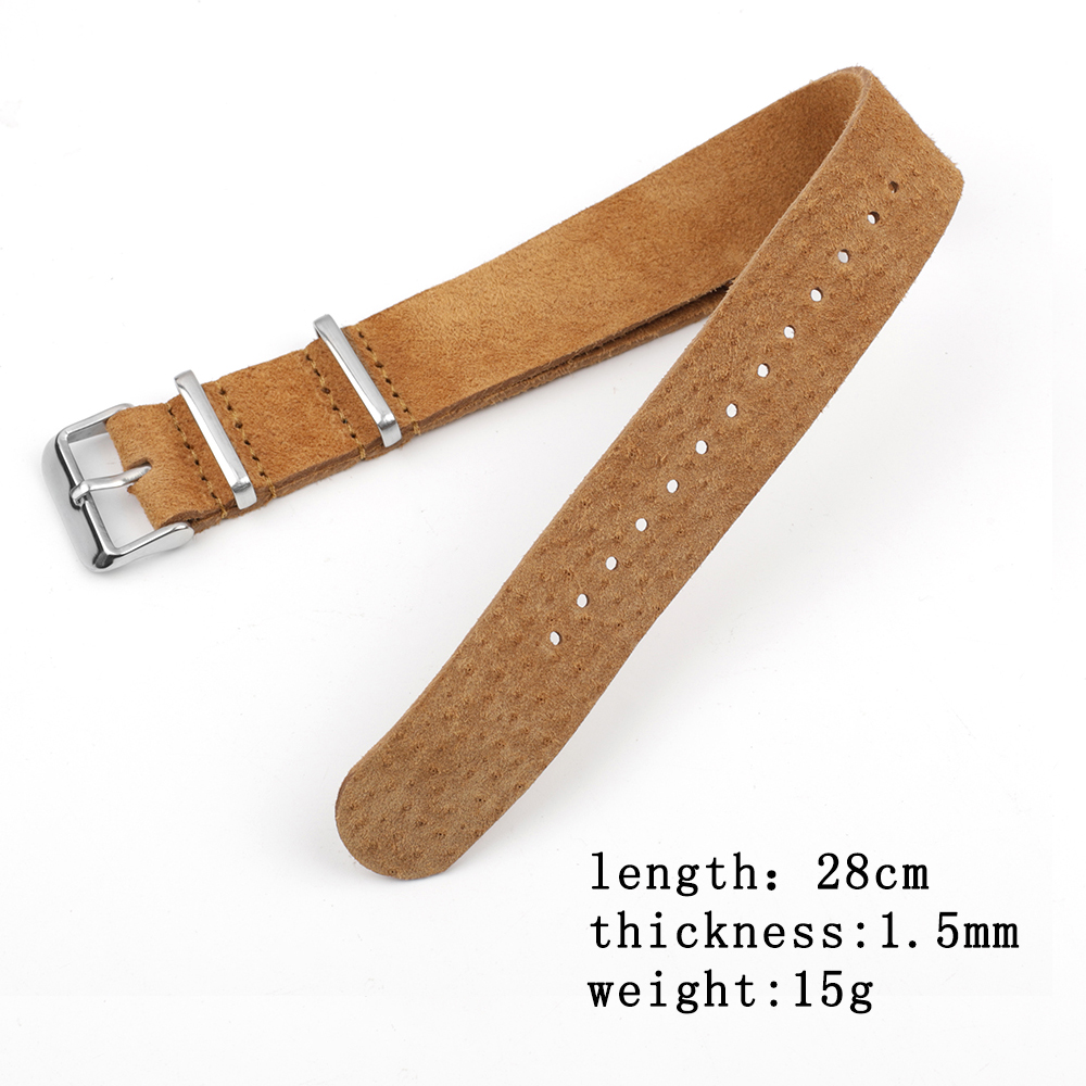 Soft Retro Suede Genuine Leath - Nato Strap Nylon บทวิจารณ์และราคา