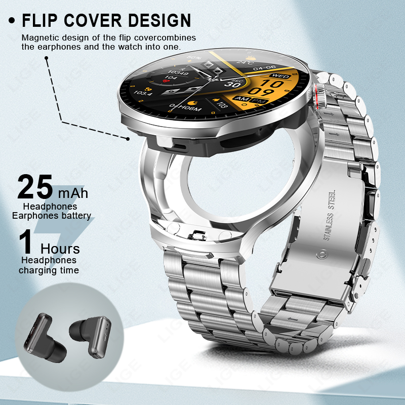 New Smart Watch Men TWS 2-in-1 - Smartwatch Noise Watches For Men บทวิจารณ์และราคา
