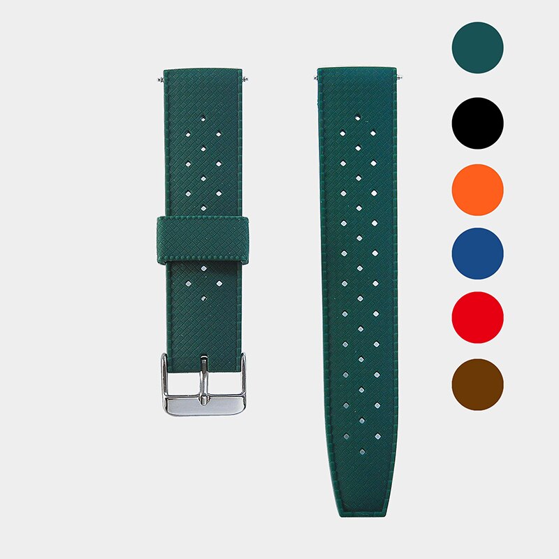 New Tropical Rubber Strap for  - Seiko Watches Smartwatch บทวิจารณ์และราคา