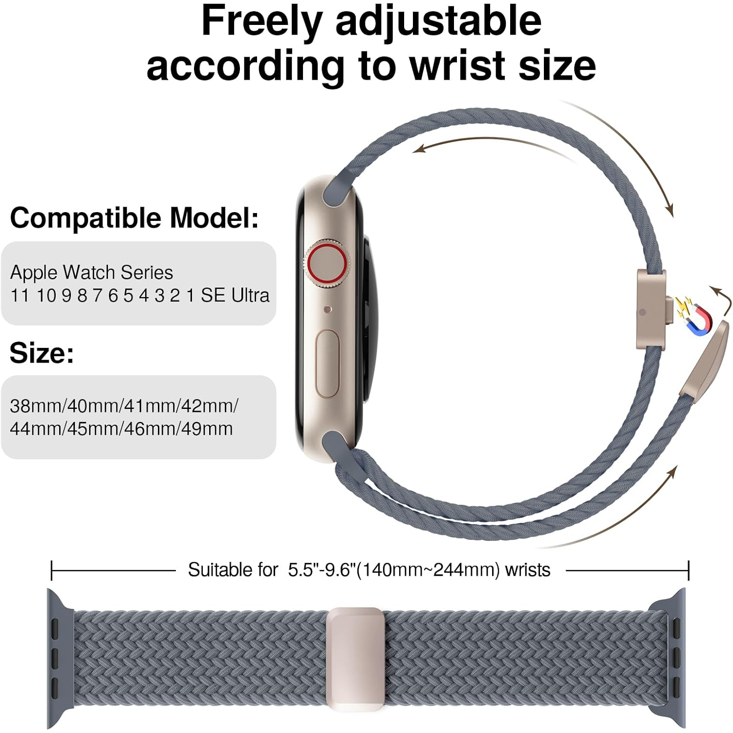 Woven elastic strap compatible - Smartwatch Apple Watches For Men บทวิจารณ์และราคา