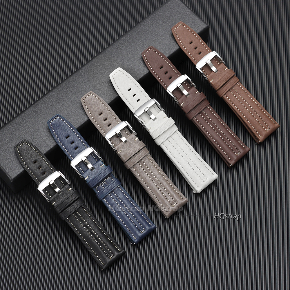 22mm Vintage Leather Watch Ban - Seiko Watches Smartwatch บทวิจารณ์และราคา