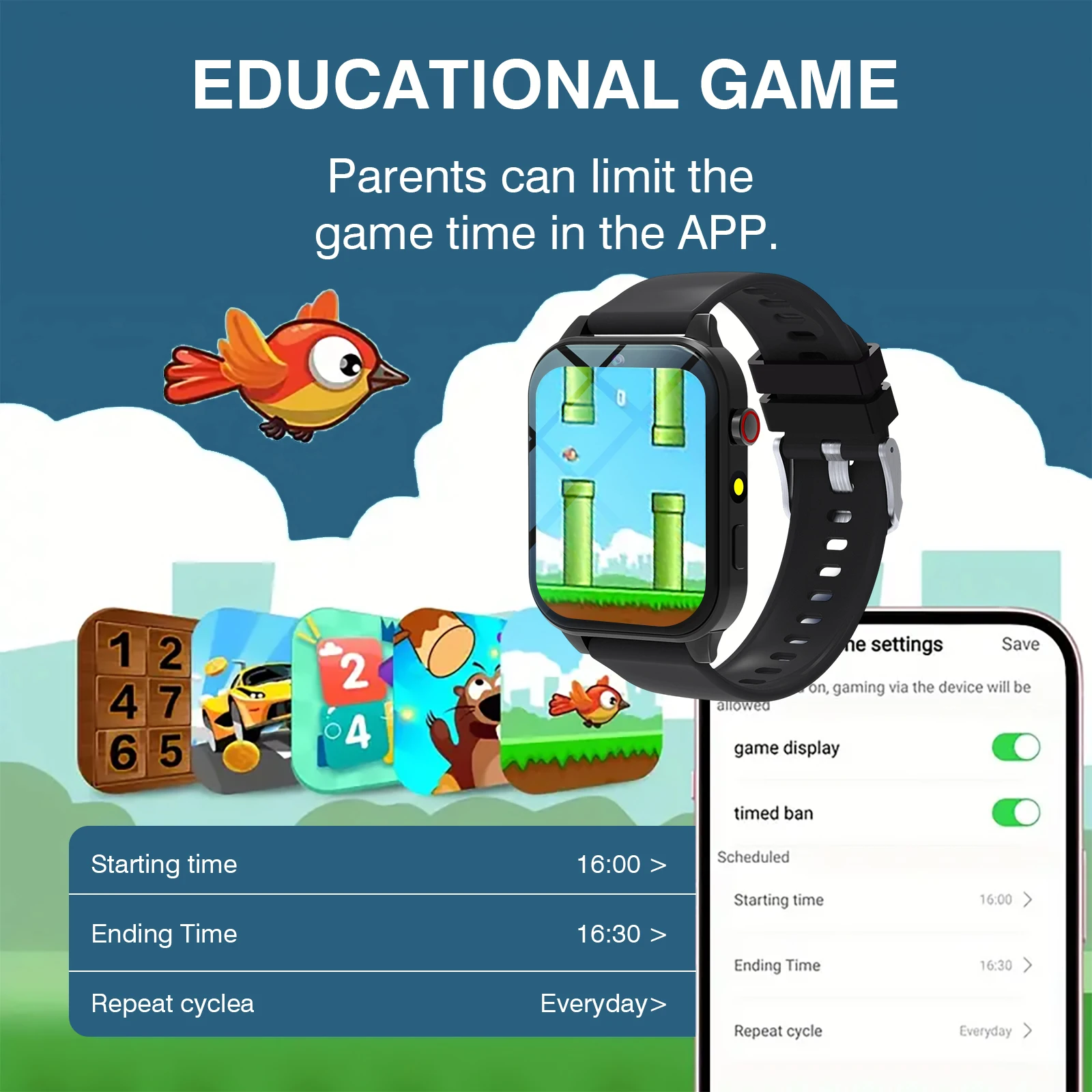 Kids′s Smart Watch 18 Games Ca - Smartwatch Watches Gift For Girls บทวิจารณ์และราคา