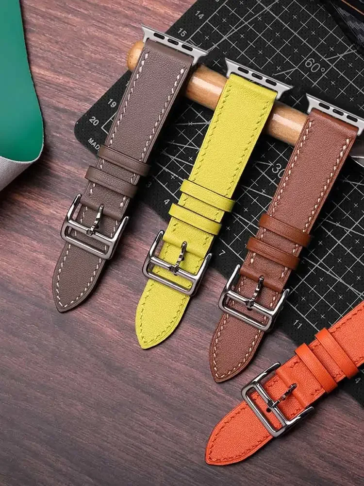 Leather Watch band for Apple W - Smartwatch Apple Watches For Men บทวิจารณ์และราคา