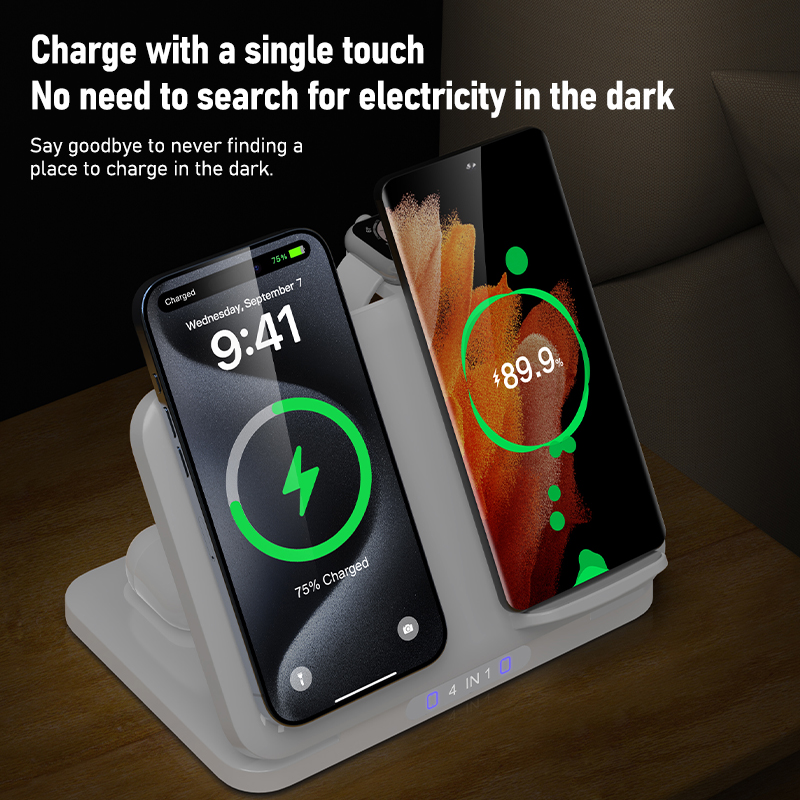4 in 1 Dual Phone Wireless Cha - Smartwatch Watches For Iphone บทวิจารณ์และราคา
