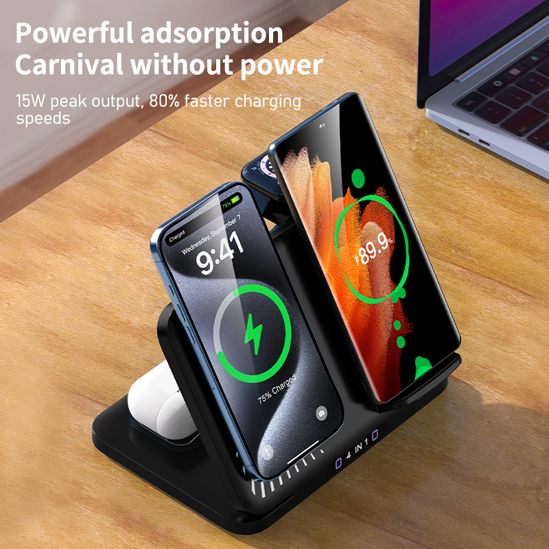 4 in 1 Dual Phone Wireless Cha - Smartwatch Watches For Iphone บทวิจารณ์และราคา