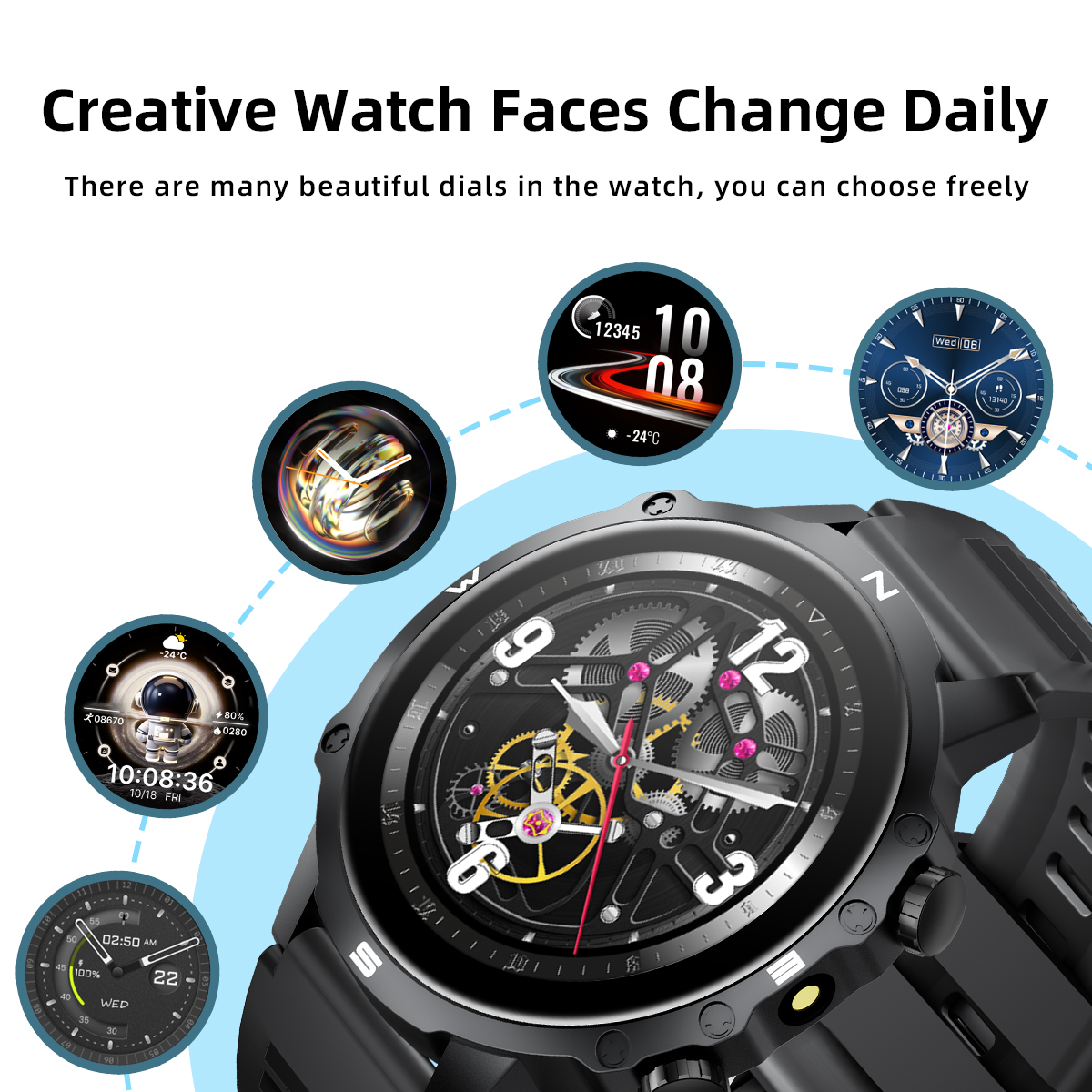 New Smart Watch 1.5''HD Screen - Smartwatch Watches Gift For Women บทวิจารณ์และราคา