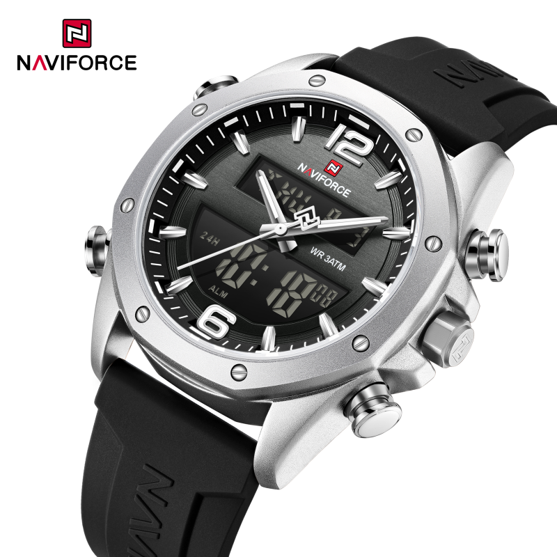 NAVIFORCE Men Quartz LCD Dual  - Tide Watch Surf บทวิจารณ์และราคา