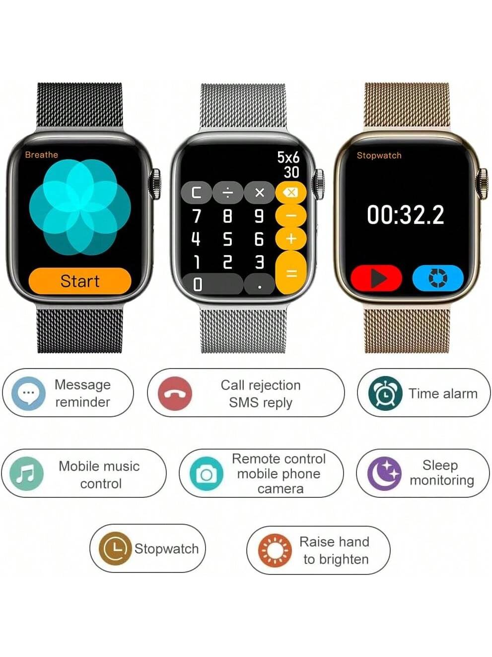 Smart Watches for Women Men (A - Smartwatch Iphone Watch For Men บทวิจารณ์และราคา