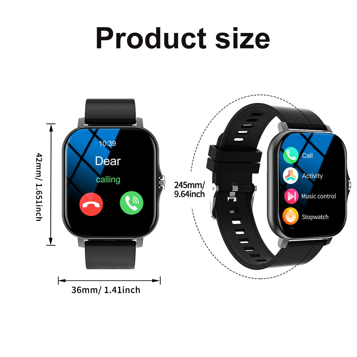 Smart watch, call, message rem - Smartwatch Iphone Watch For Men บทวิจารณ์และราคา