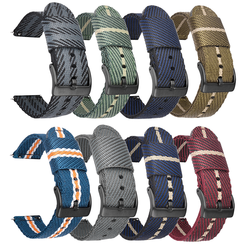 Woven Nylon Strap 18mm 20mm 22 - Nato Strap Nylon บทวิจารณ์และราคา