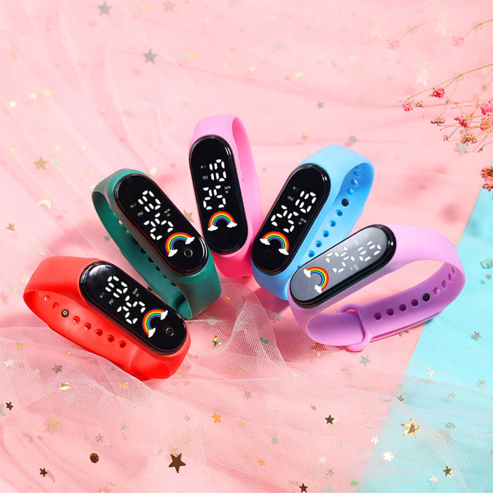 Multicolor Children Smart Watc - Smartwatch Digital Watches For Kid Girl บทวิจารณ์และราคา