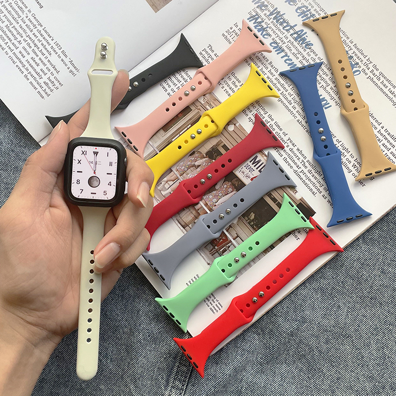 Slim Silicone strap for Apple  - Smartwatch Apple Watches For Men บทวิจารณ์และราคา