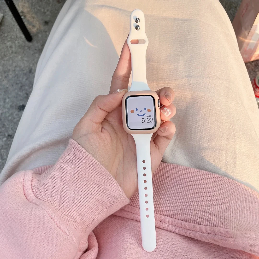 Slim Silicone strap for Apple  - Smartwatch Apple Watches For Men บทวิจารณ์และราคา