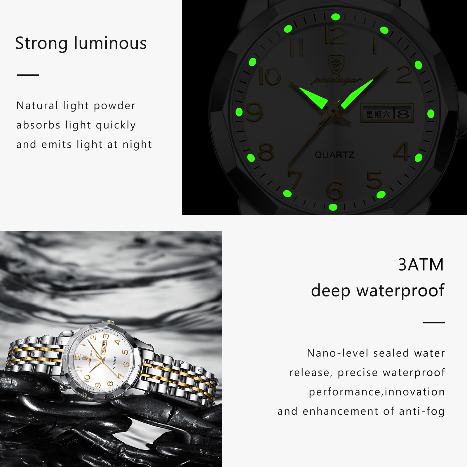 POEDAGAR Elegant Ladies Watche - Waterproof Diving Watch บทวิจารณ์และราคา