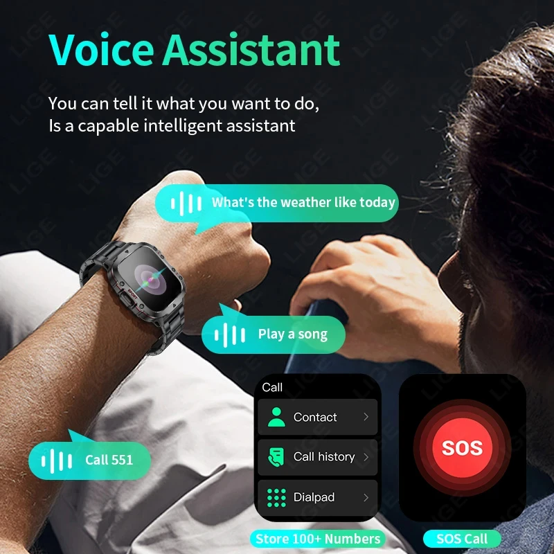 LIGE Outdoor Men's Sports Smar - Smartwatch Watches Gift For Women บทวิจารณ์และราคา