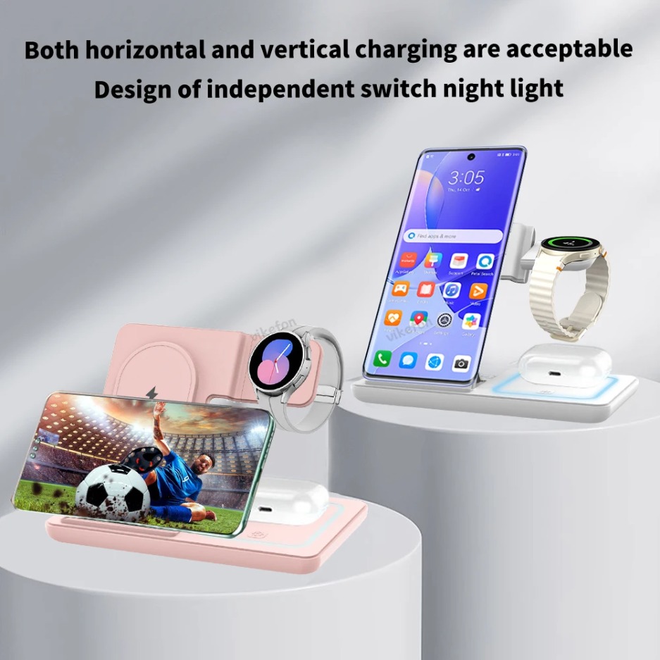 3 In 1 Foldable Wireless Charg - Smartwatch Watches For Iphone บทวิจารณ์และราคา