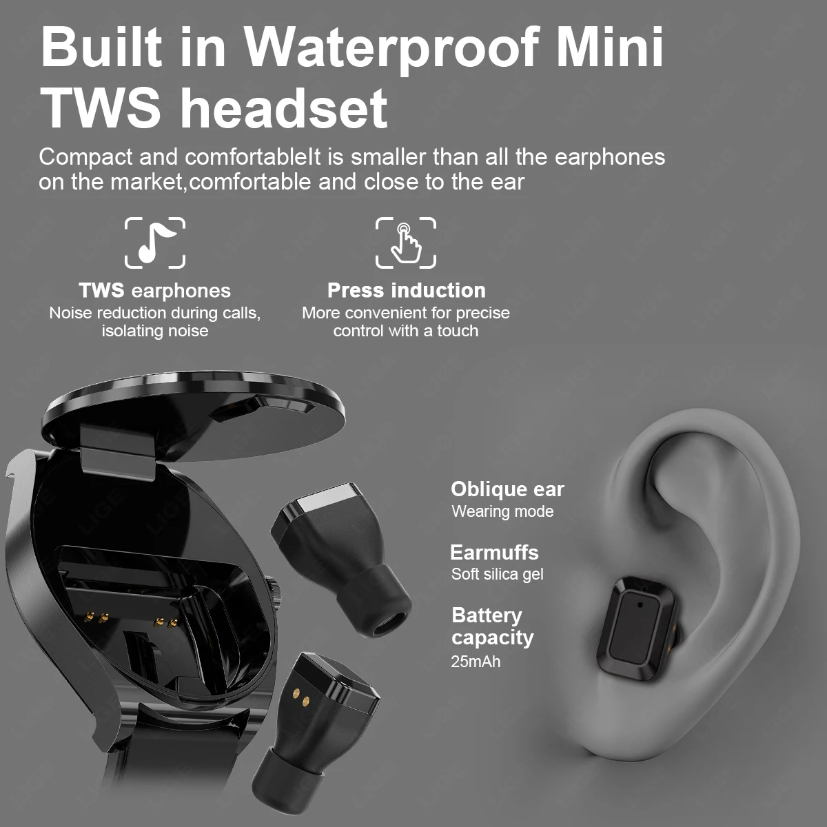 New 2-in-1 TWS Headphone Smart - Smartwatch Noise Watches For Men บทวิจารณ์และราคา