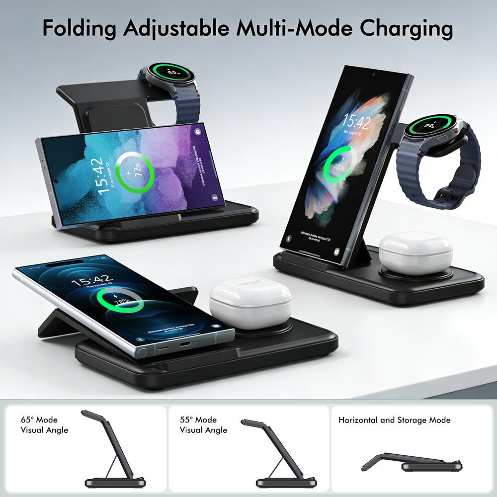 3 in 1 Wireless Charger Stand  - Smartwatch Watches For Iphone บทวิจารณ์และราคา