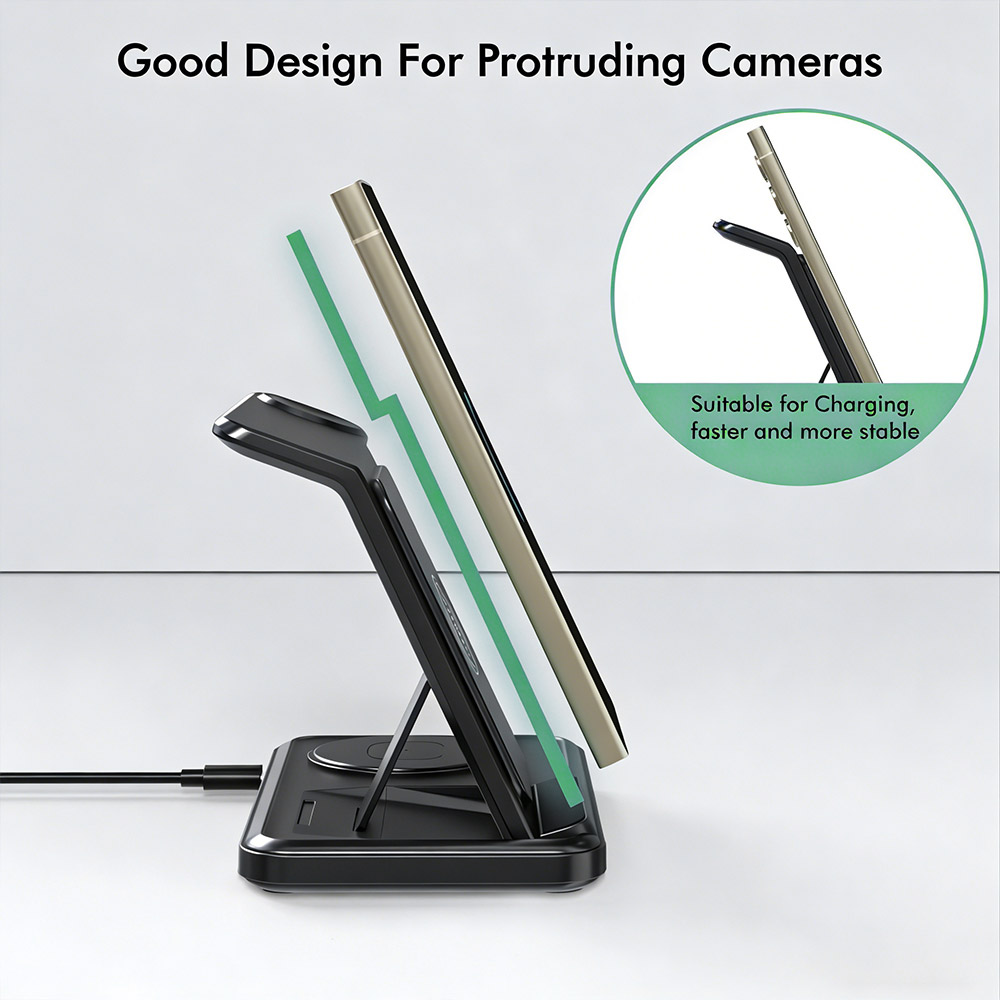 3 in 1 Wireless Charger Stand  - Smartwatch Watches For Iphone บทวิจารณ์และราคา