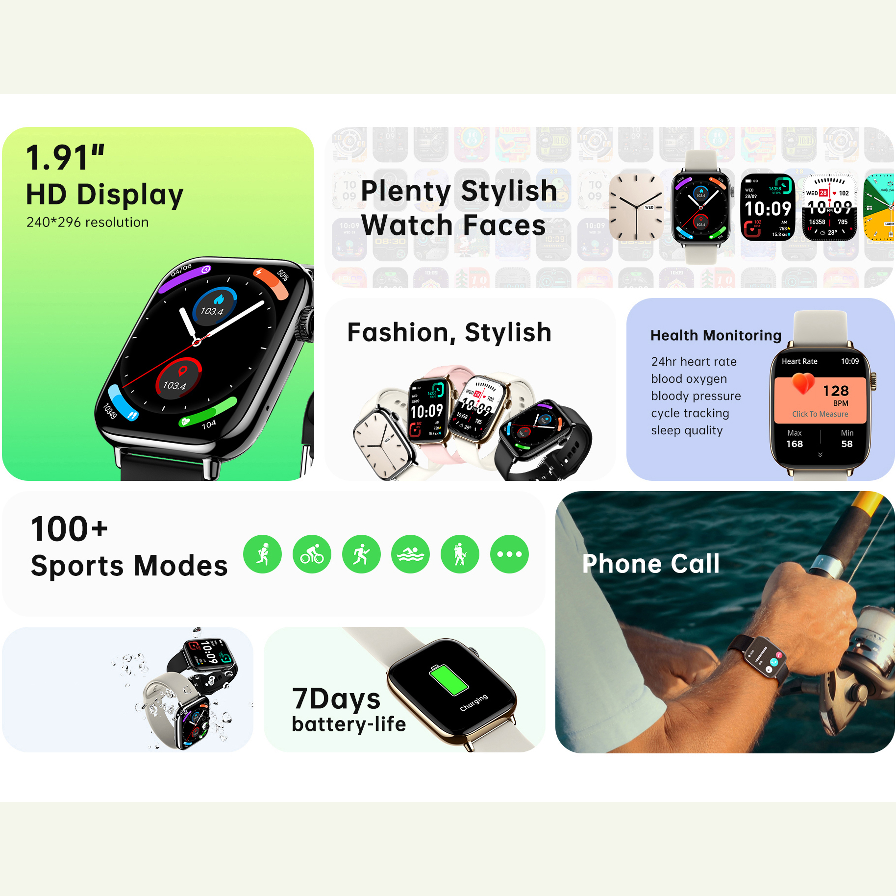 Smart Watch for Men Women 1.91 - Smartwatch Iphone Watch For Men บทวิจารณ์และราคา